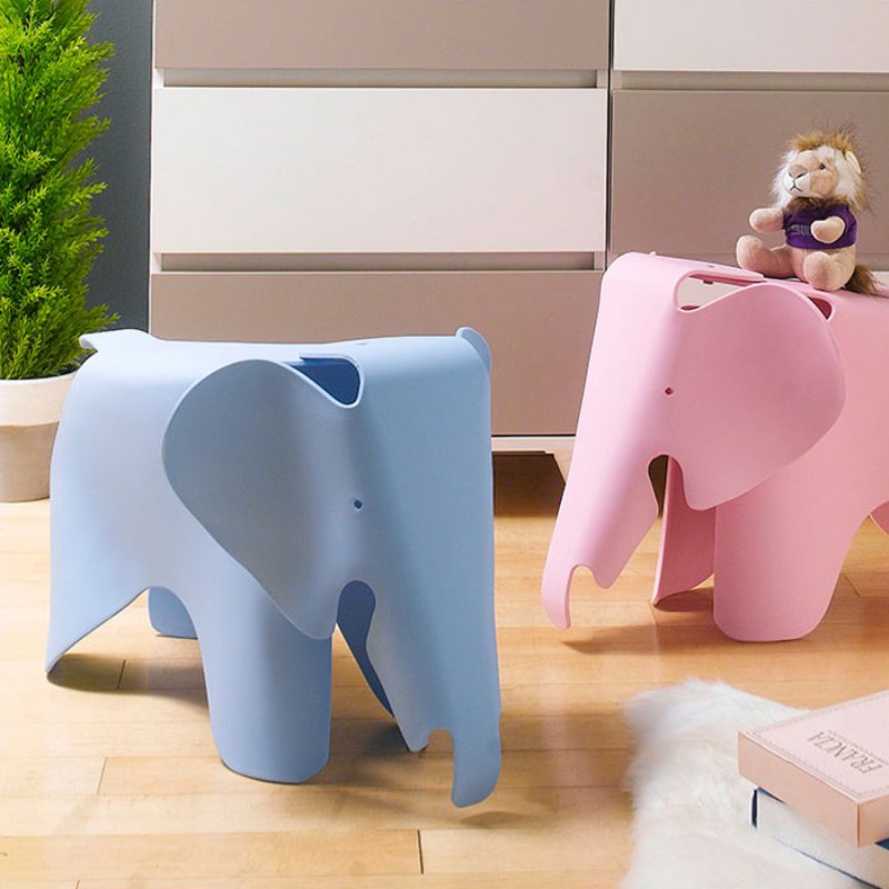 코끼리-Blue  Stool Chair